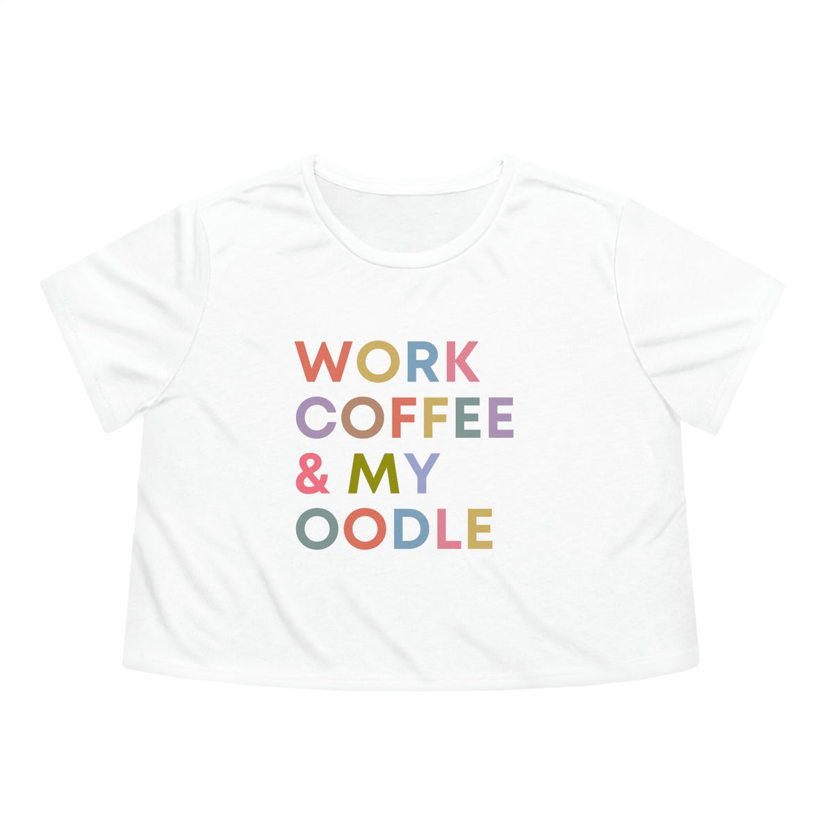 Work Coffee Oodle Womens Crop Tee