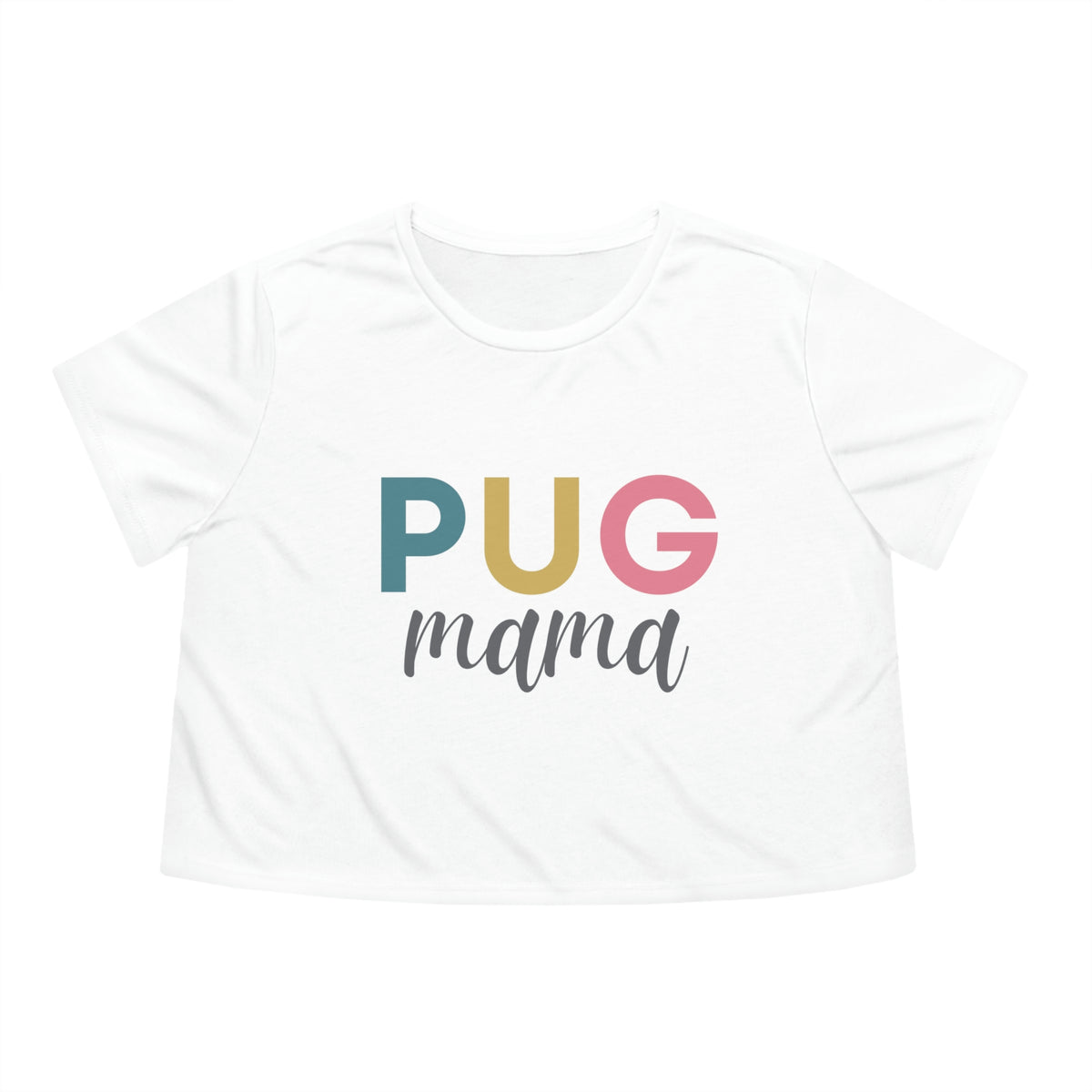 Pug Mama Womens Crop Tee