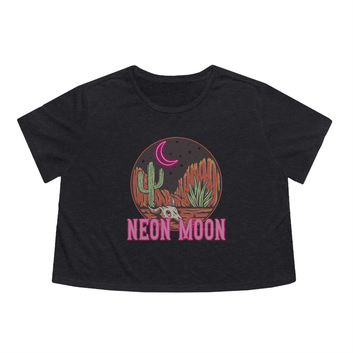 Neon Moon Crop Tee