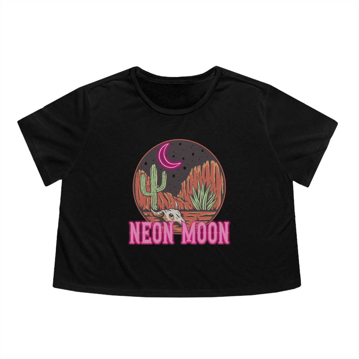 Neon Moon Womens Crop Tee