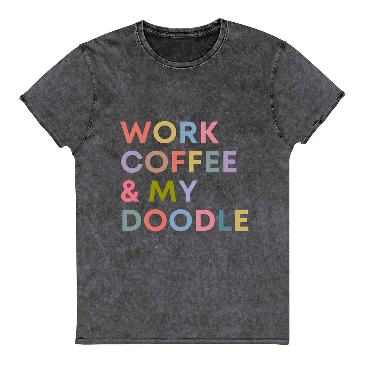 Work Coffee Doodle Mineral Wash Tee