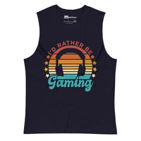 I'd Rather Be Gaming lI Muscle Tank