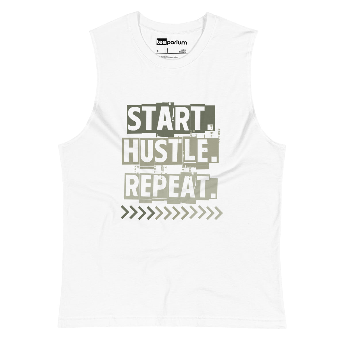 Start Hustle Repeat Muscle Tank