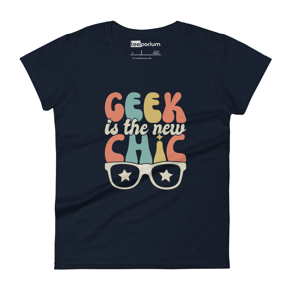 Geek Is The New Chic V Womens Tee